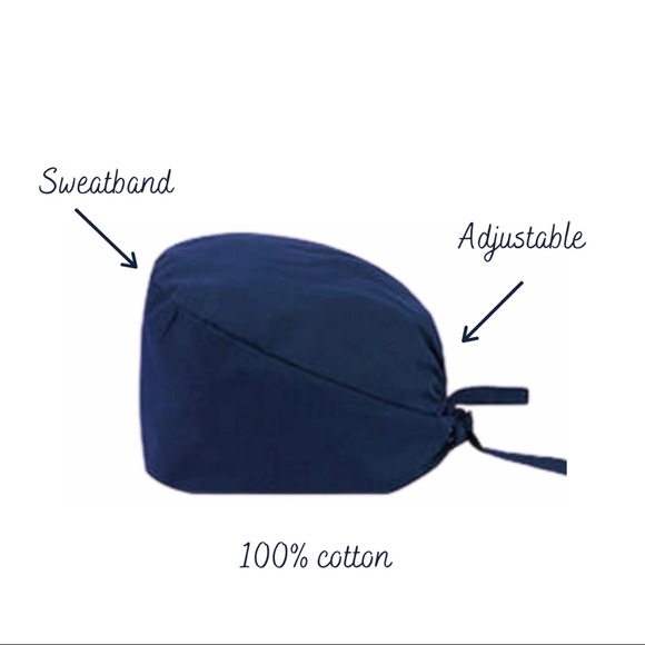 3x1 New Scrub Caps/hats w. Sweatband - Picture 4 of 6